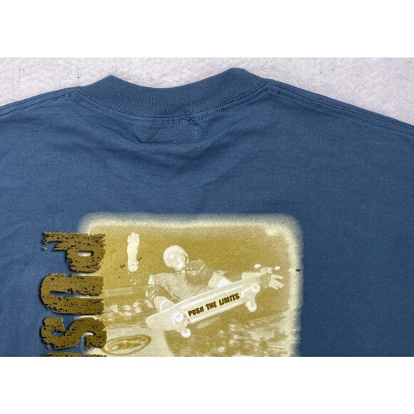 Pipeline Shirt Men Size Large USA Made BLUE Surf Wave Kona North Shore Graphic - Picture 5 of 10